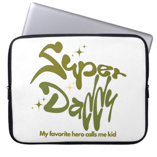 Super-Daddy-Held für Kinder Laptopschutzhülle