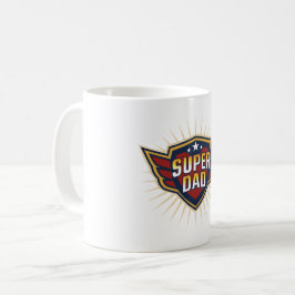 Super-Daddy-Held-Schild-Flügel Beste Vater Vaterta Kaffeetasse