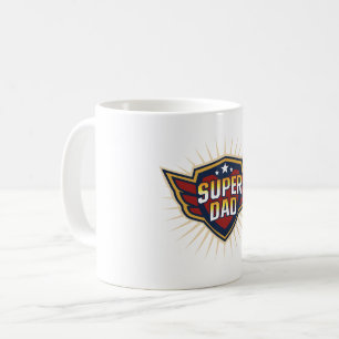 Super-Daddy-Held-Schild-Flügel Beste Vater Vaterta Kaffeetasse