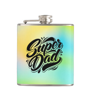 Super-Daddy-Held-Typografie-Design-67888 Flachmann