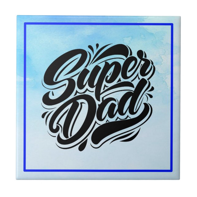 Super-Daddy-Held-Typografie-Design-67888 Fliese (Vorderseite)
