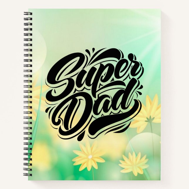 Super-Daddy-Held-Typografie-Design-67888 Notizbuch (Vorderseite)