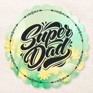 Super-Daddy-Held-Typografie-Design-67888 Untersetzer