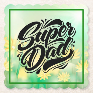 Super-Daddy-Held-Typografie-Design-67888 Untersetzer