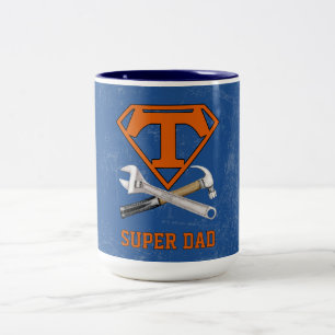 Super-Daddy-Held Zweifarbige Tasse
