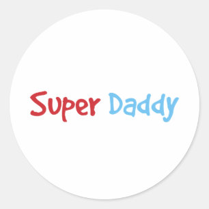 Super Daddy Runder Aufkleber