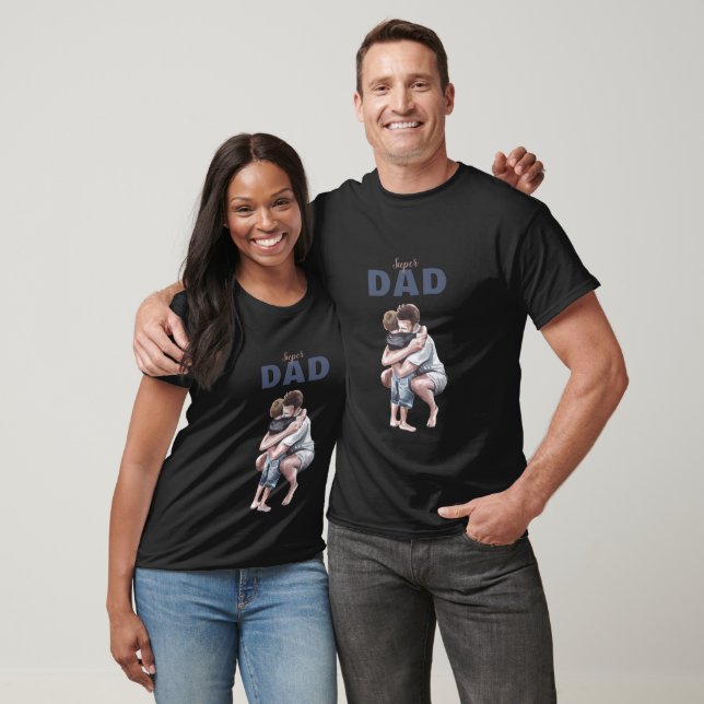 Super-Daddy-Wasserfarben-Design T-Shirt (Unisex)
