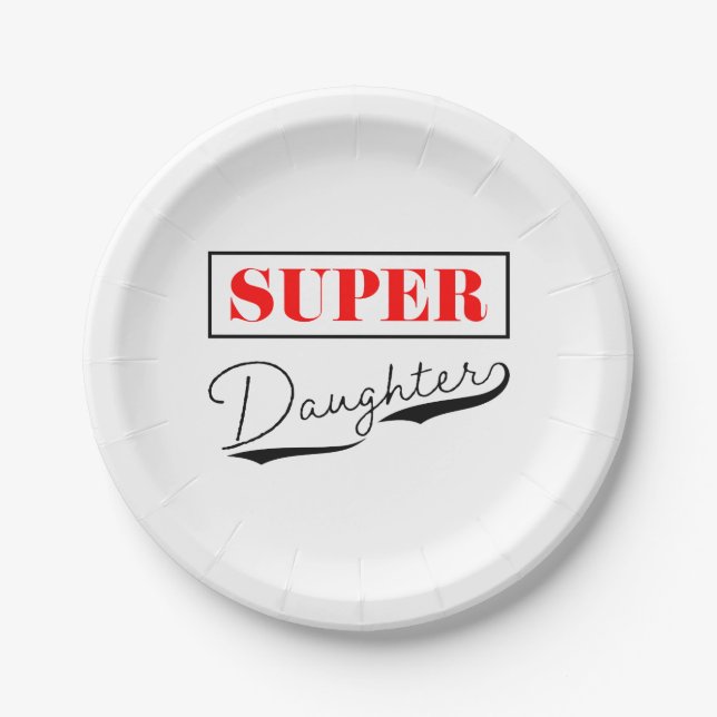 Super Daughter Pappteller (Vorderseite)