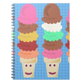 Super Decker Ice Cream Cones Notizblock