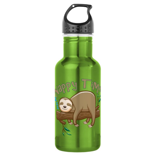 Super Delightful Baby Sloth Edelstahlflasche (Vorderseite)