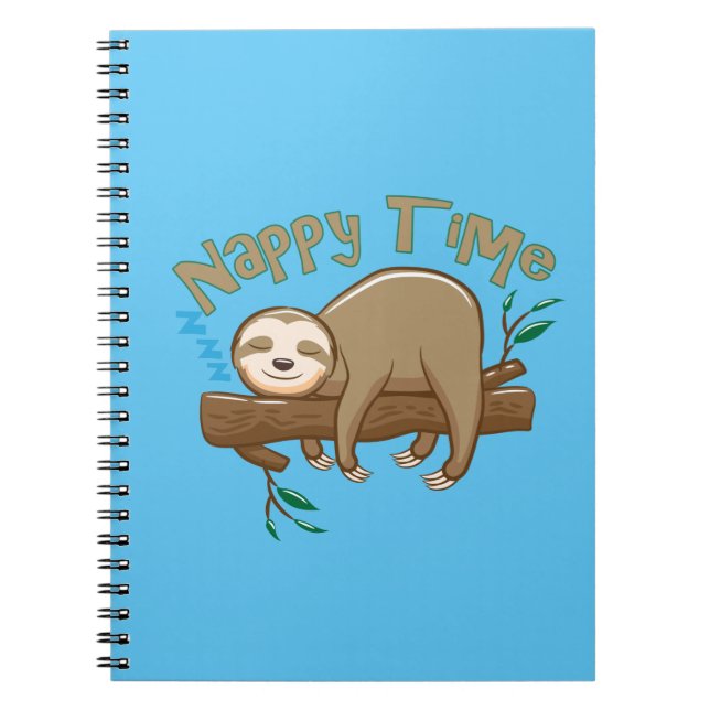 Super Delightful Baby Sloth Notizblock (Vorderseite)