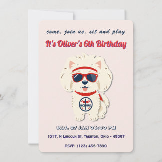 Super Dog Birthday Personalisiert Einladung