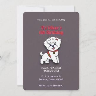 Super Dog Geburtstag auf Schokoladenfarbe Personal Einladung