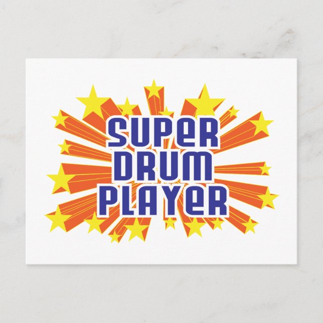 Super Drum Player Postkarte (Vorderseite)