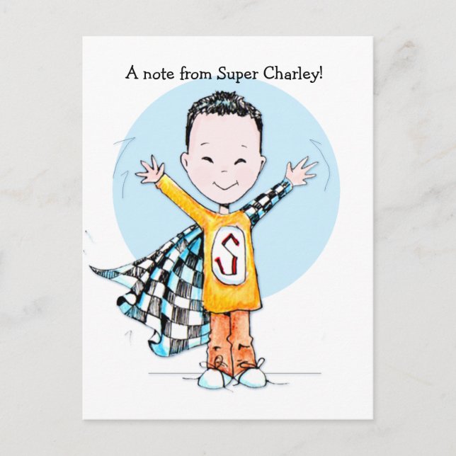 Super Duper Boy Postkarte (Vorderseite)