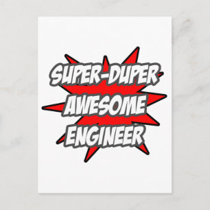 Super Duper Phantastisch Engineer Postkarte