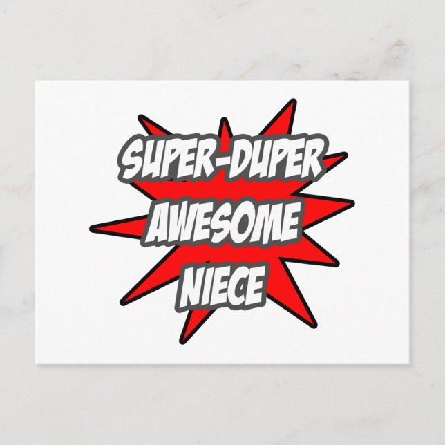 Super Duper Phantastisch Niece Postkarte (Vorderseite)