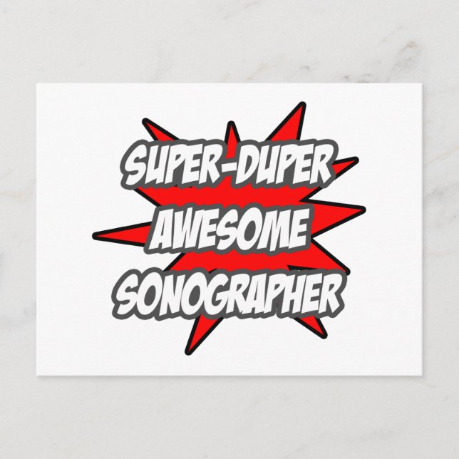 Super Duper Phantastischer Sonographer Postkarte (Vorderseite)