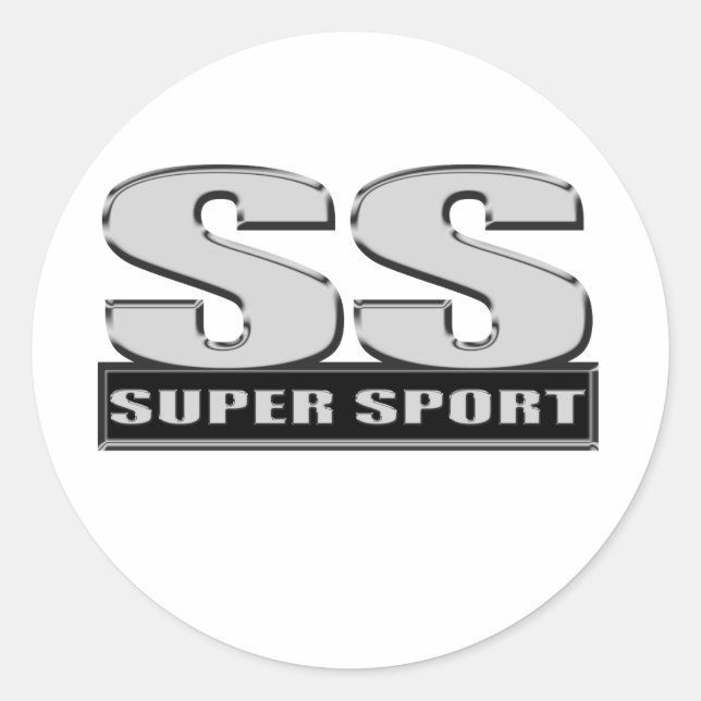 Super-Duper Sport Runder Aufkleber (Vorderseite)