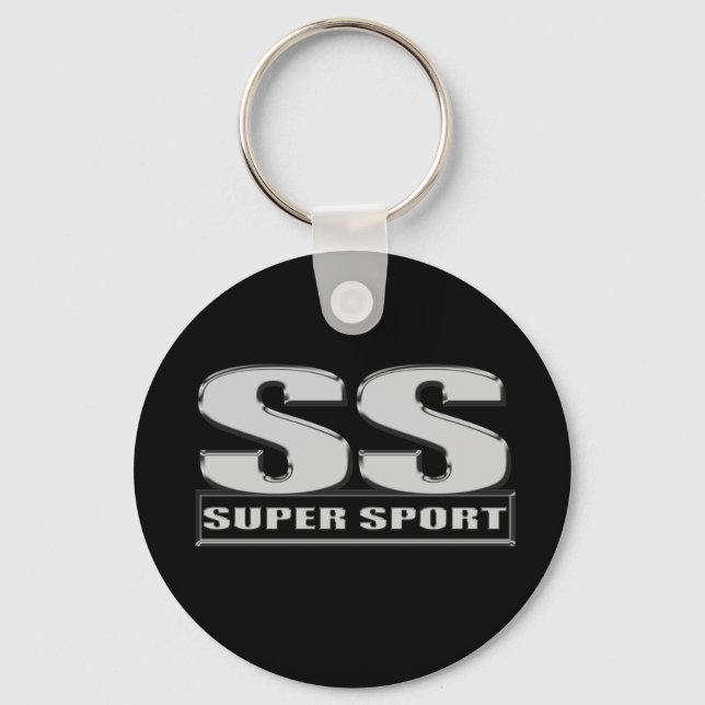 Super duper Sport schwarz Schlüsselanhänger (Vorderseite)