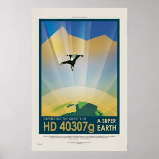 Super Earth Tour - Retro NASA Reiseplakat Poster