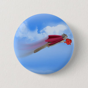 Super-Eichhörnchen-Lieferung mit Valentine Candy Button