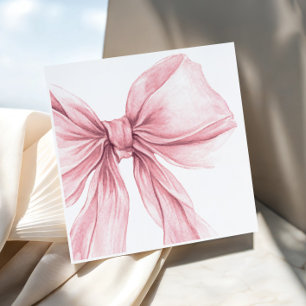 Super Elegant Blush Pink Bow Girl Geburtstag Serviette