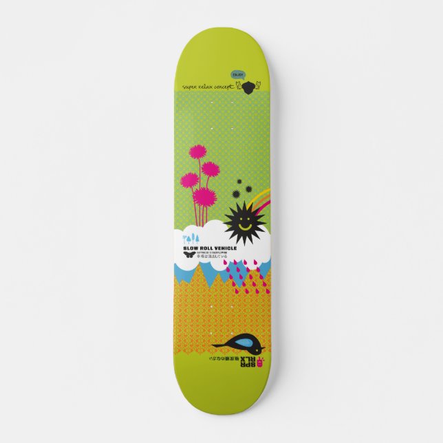 Super entspannen Sie sich Konzept: Skate! Skateboard (Vorne)