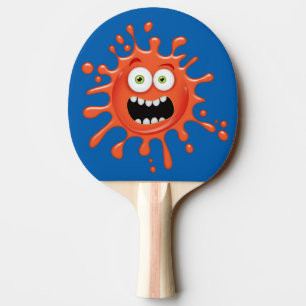 Super erschrecktes Gesicht auf Ping Pong Paddle pl Tischtennis Schläger