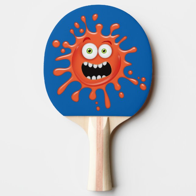 Super erschrecktes Gesicht auf Ping Pong Paddle pl Tischtennis Schläger (Rückseite)