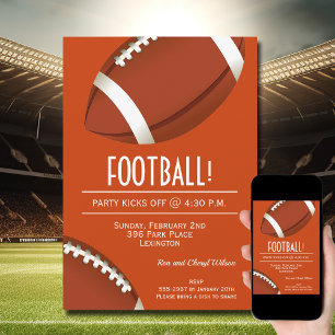 Super Fan Football Game Party Einladung