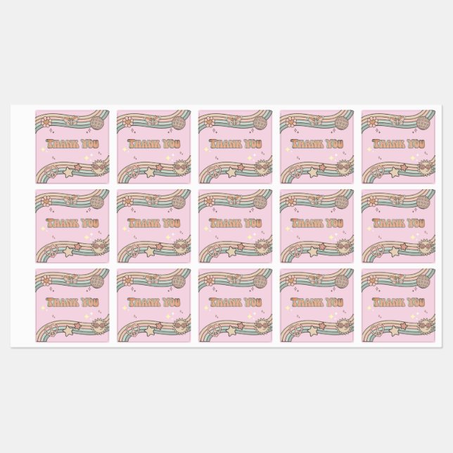 Super filles Merci Étiquette (Feuille)