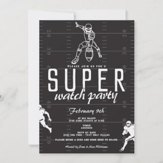Super Football Game Day Sports Watch Partys Einladung