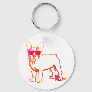 Super Französische Bulldogge Schlüsselanhänger