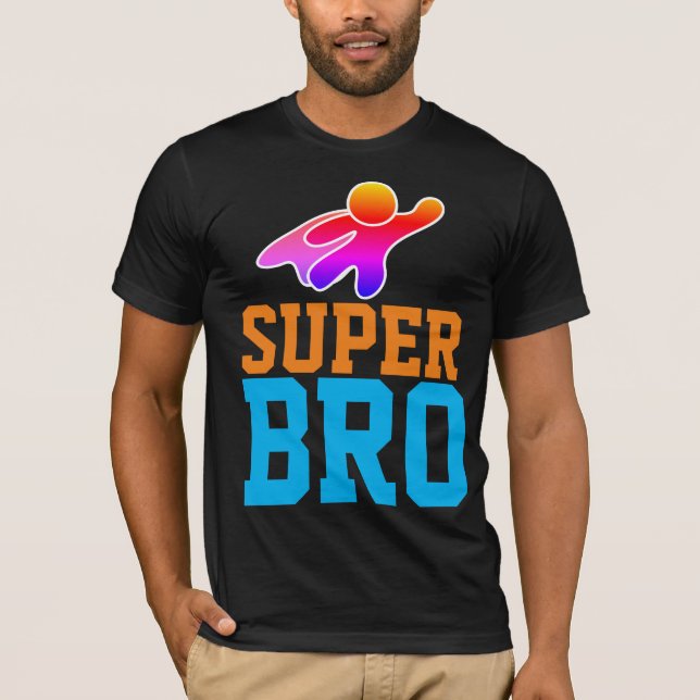 SUPER FRÈRE SUPERHERO T-Shirts (Devant)
