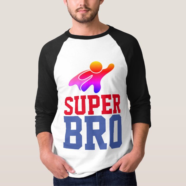 SUPER FRÈRE SUPERHERO T-Shirts (Devant)