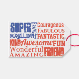 Super Friend Positive Aufwertung US-Flagge Geschenkanhänger