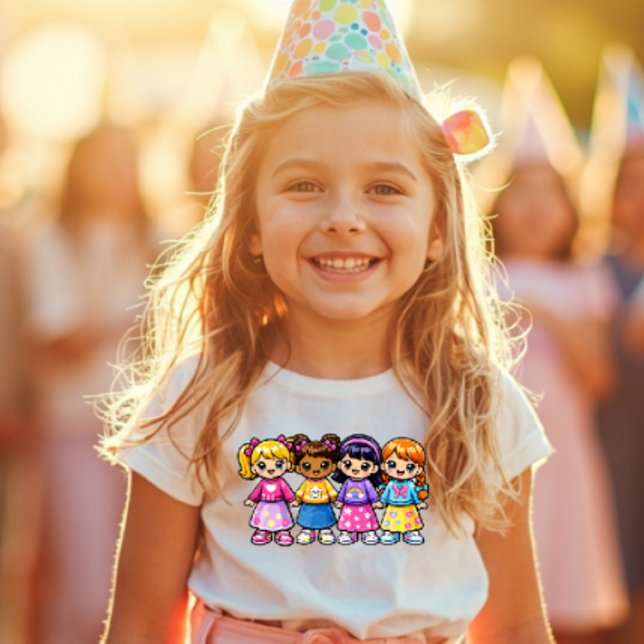 Super Friends Y2K Süße Mädchen T-Shirt (Von Creator hochgeladen)