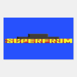 Super Frum Rechteckiger Aufkleber