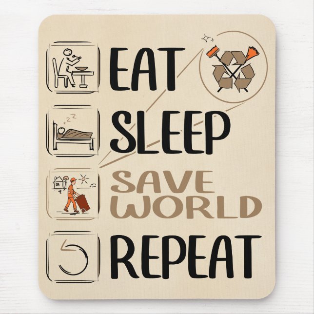 Super Garbageman - Funny Gift for Trashman Mousepad (Vorne)