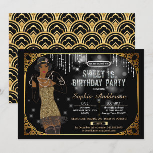 Super Gatsby doux invitation de fête de 16 ans