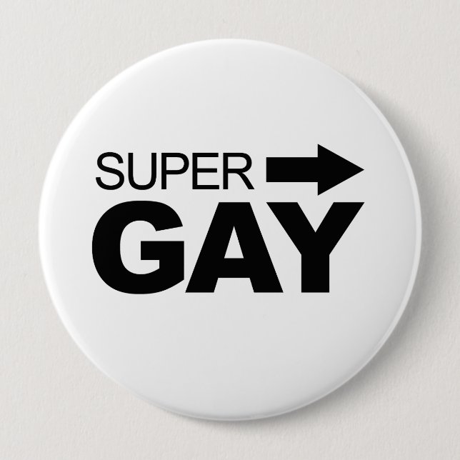 Super Gay (2) Button (Vorderseite)