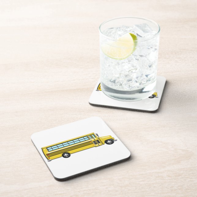 Super gelber Schulbus Untersetzer (Rechte Seite)