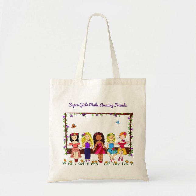 Super Girls Tote Bag Tragetasche (Vorne)
