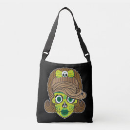 Super Girly Sugar Skull Illustration Art Tragetaschen Mit Langen Trägern