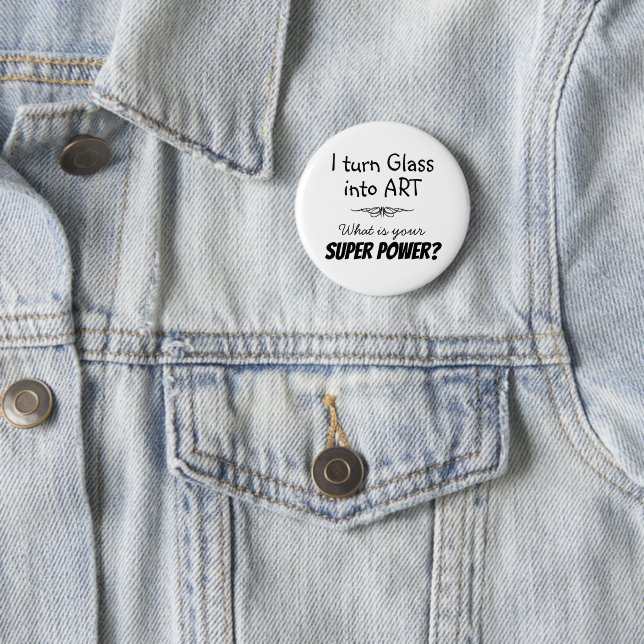Super-Glas-Künstler-Button Button (Beispiel)