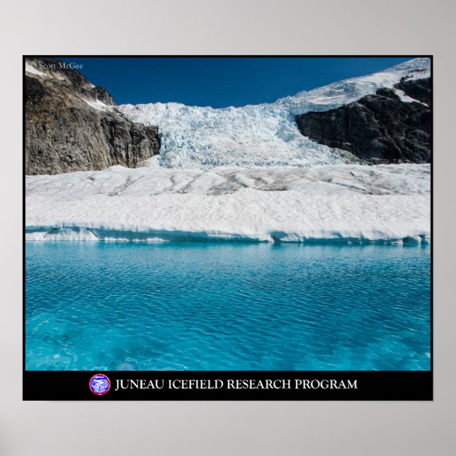Super glazialer See unterhalb des Vaughn Lewis Ice Poster (Vorne)