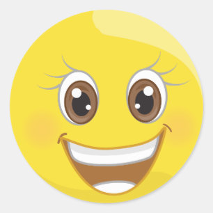 Super glückliche Lächeln Emoji Aufkleber