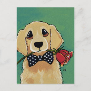 Super Golden Retriever Carte postale Dog Art