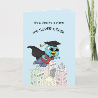 Super Grad Blaue Vogel Abschlusskarte Karte